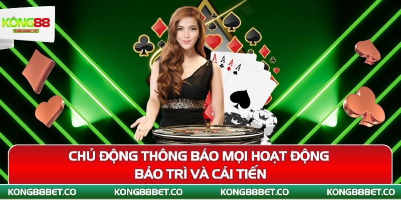 chu dong thong bao moi hoat dong bao tri va cai tien
